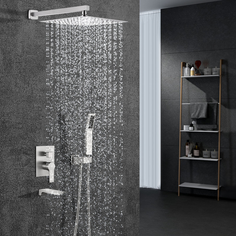 Système de douche mural, Nickel brossé