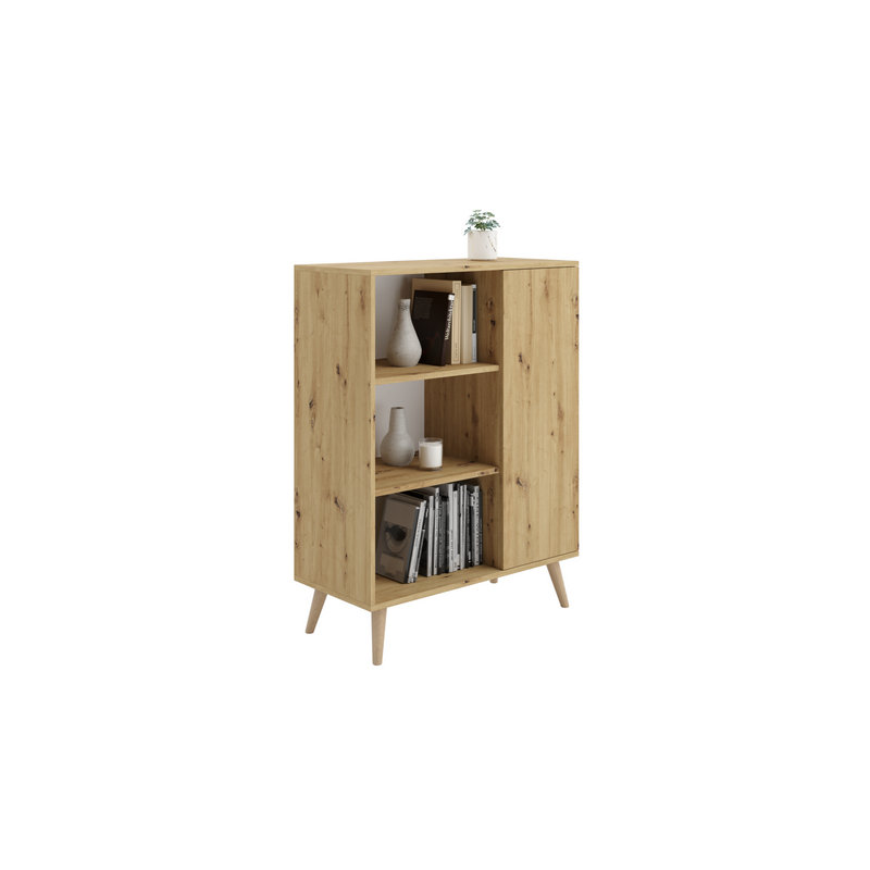 116cm H x 90cm W Bookcase, Artisan Oak