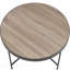 Table basse en chêne gris patiné avec structure noire