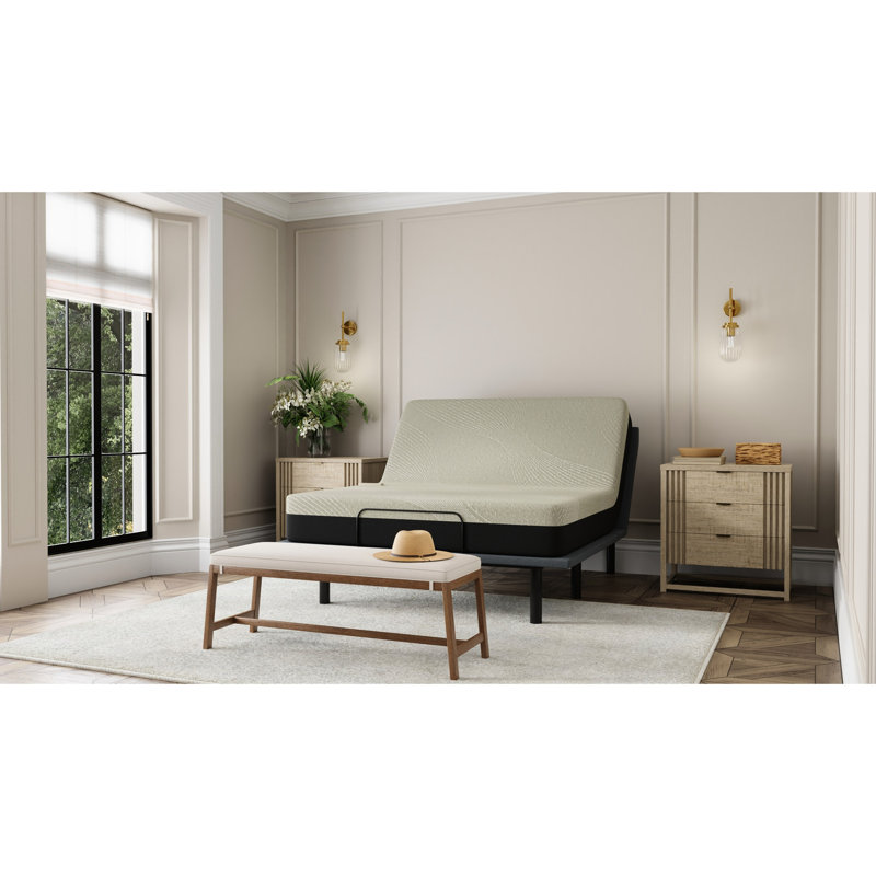 Grand matelas, mousse viscoélastique imprégnée de gel 12 po, couche supérieure, 3 po Support alvéolaire alvéolaire, housse avec fermeture à glissière, mousse de taille gris-noir, plateau serré, lb Amovible