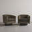Eugenie Applewold Upholstered Coffee Velvet Swivel Barrel Chair with Solid Wood Base-1196801195