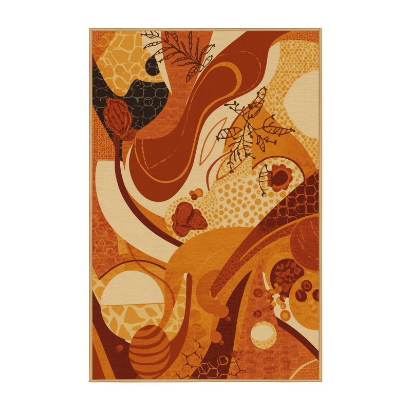 Tapis brun clair moelleux et moelleux Acheson, 5 x 7
