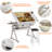 Adjustable Drawing Drafting Table Desk With 2 Drawers For Home Office And School With Stool