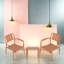Ensemble de chaises de patio d'extérieur / d'intérieur 3 pièces, ensembles de patio en polypropylène résistants aux rayons UV et aux intempéries -839949400