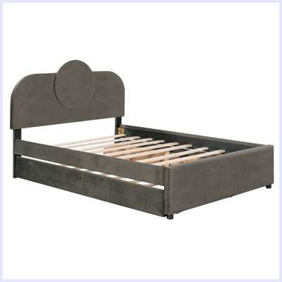 Modern Upholstered Platform Bed with Multi-functional Headboard, Trundle and 2 Drawers -  Brayden StudioÂ®, 5460F0951CEE42C29712CA0B1382B92D