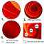 Ensemble de salon mural Red Perpetual Pulse Vortex III - Abstract Spirals-107738802-107738800