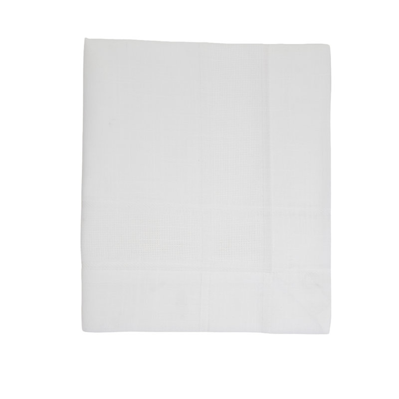 Althoff Plaid Tablecloth, 126'' x 72'', Ivory
