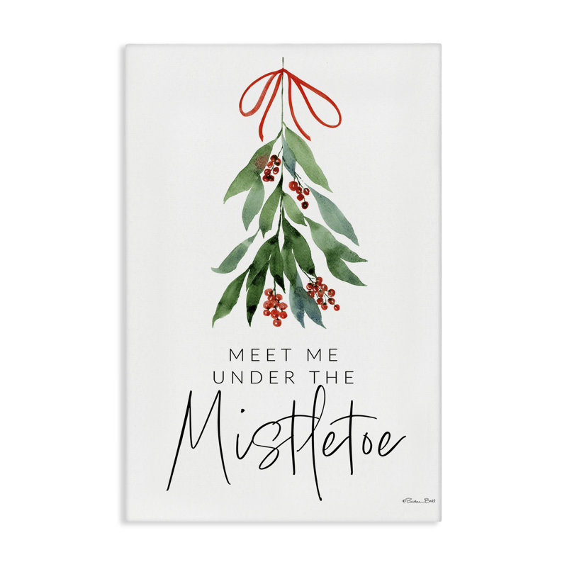 «Meet Me Under Mistletoe», art mural sur toile par Susan Ball, H 45 po x l 30 po