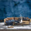 Deep Navy Abstract Textured Wall Mural-82761439
