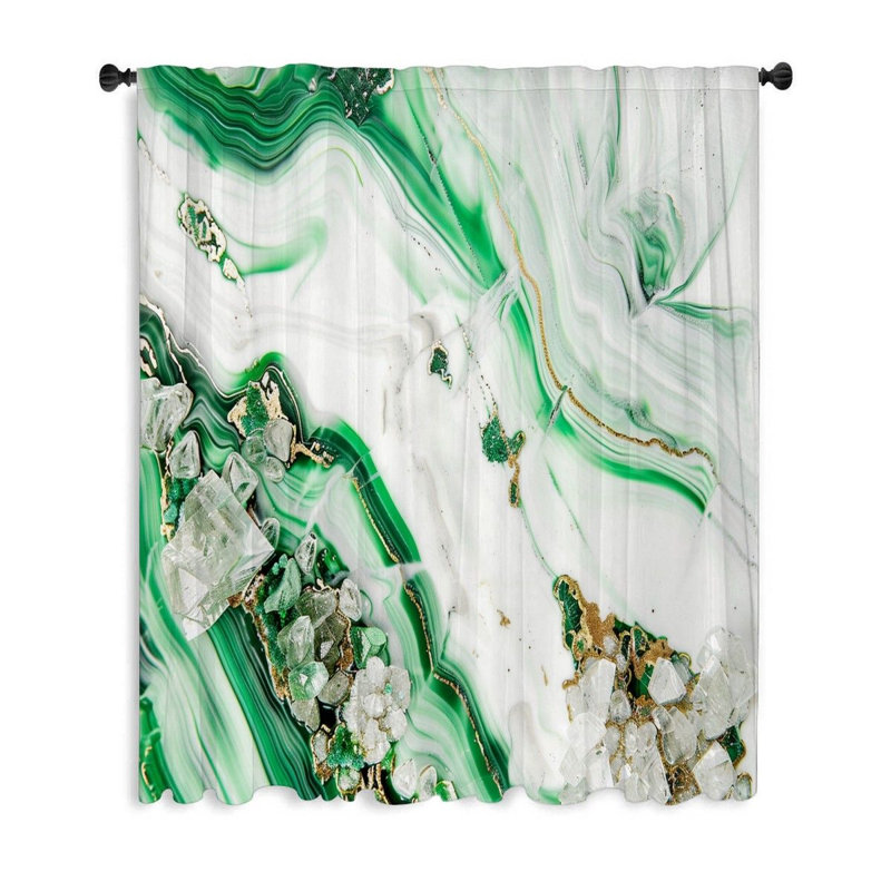 Rideau transparent en polyester Markiya, L 50 po x L 84 po