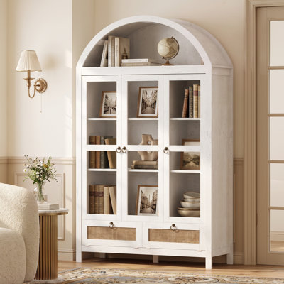 75" Tall Arched Storage Display Cabinet