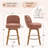 26" Swivel Upholstered Counter Stool With Solid Wood Frame And Mid Back-1180840754