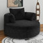 Fauteuil demi-tonneau pivotant à 360 °, siège d'appoint rond moderne et confortable avec siège extra large et profond-486962447