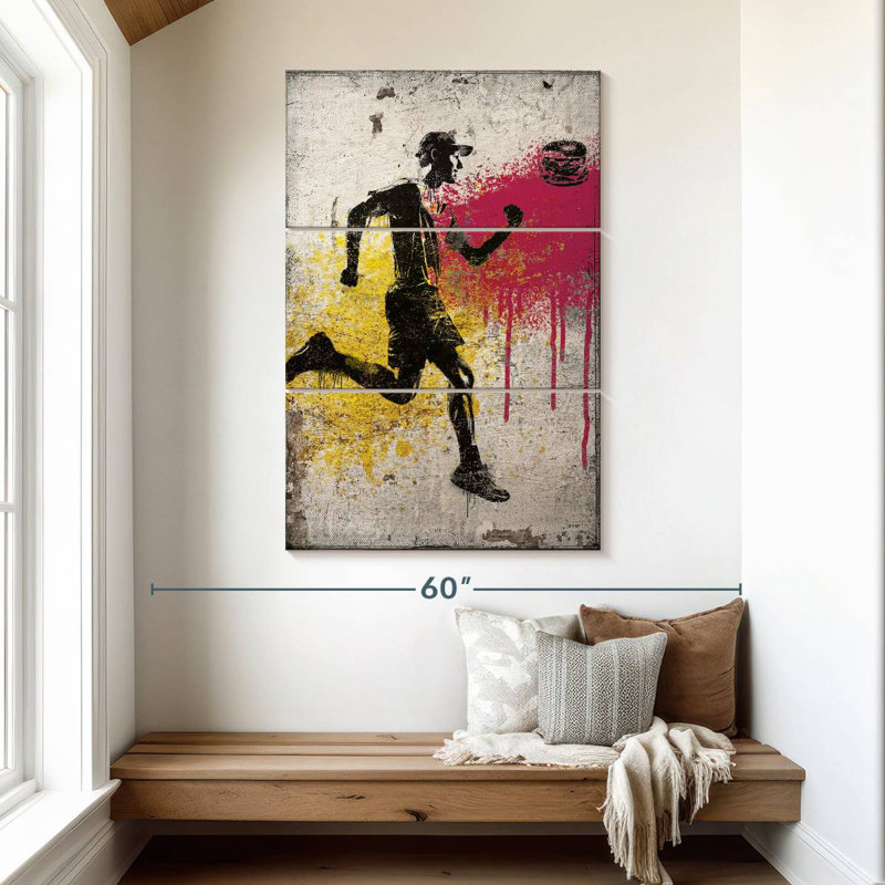 Sireci Runner Chasing Burger, 50" H x 32" W