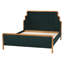 Lit plateforme tapissier en velours Baxton Studio Gerianne