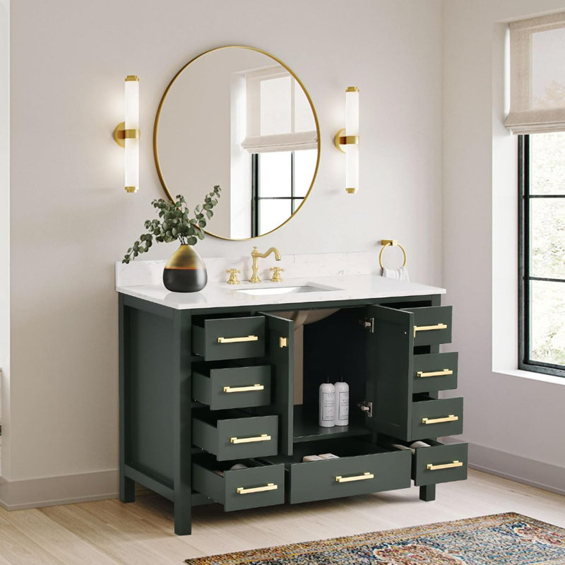 Meuble-lavabo 24 po avec lavabo, gris classique
