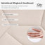 Structure de lit double, tête de lit en lin robuste et stable, sans bruit, sans sommier, poids: 397 lb (beige)