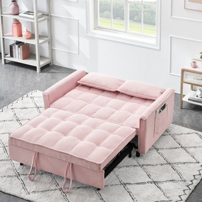 Chaise-lit pliante rose