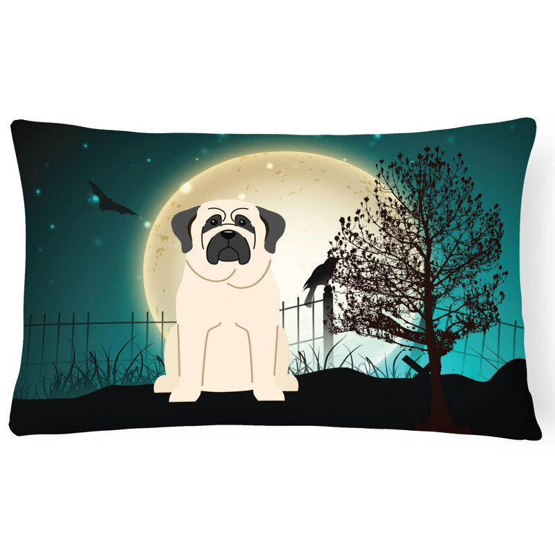 Coussin lombaire intérieur / extérieur Halloween, blanc