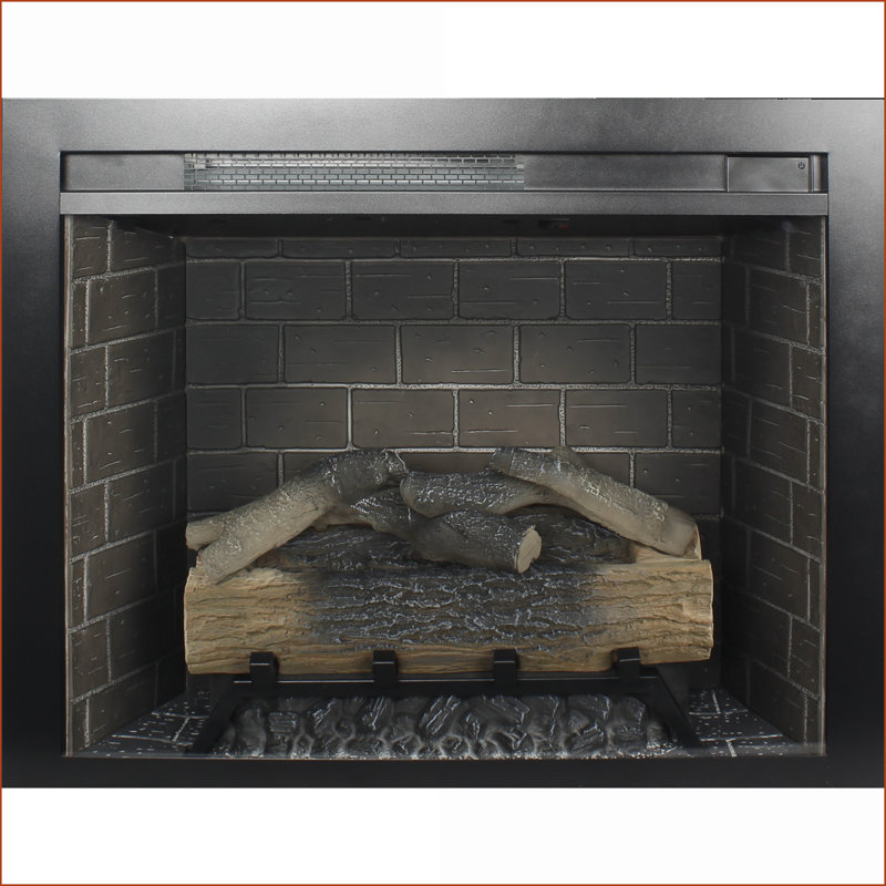 Electric Fireplaces 28 Inch Infrared Insert, Western Modern Touch Panel Heater with Crackling Sound | Vent Free | Tempered Glass+Sheet Metal+Plastic