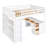 Loft Bed with Ladder, Shelves, and Desk-823891673-823891672