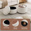 Repose-pieds rembourré avec rangement et coussin capitonné-133867441