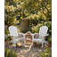 Ensemble de 2 chaises de patio en bois pour l'extérieur Adirondack en bois massif avec grain de bois-513261348