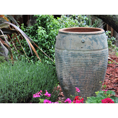 Jar De Santorini, pot de fleurs extra large en grès - Intérieur/Extérieur