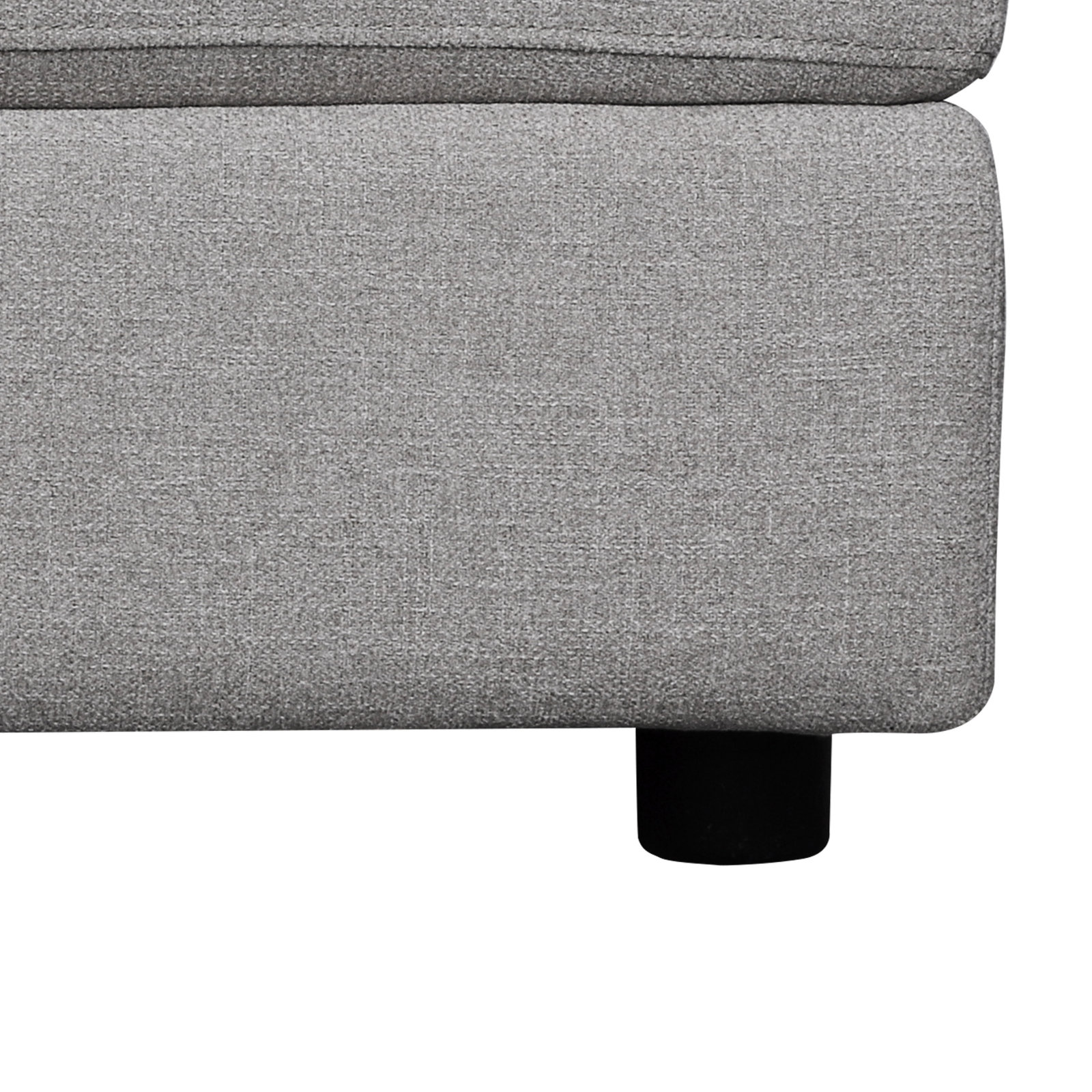 Upholstered Ottoman, Gray 100% Polyester