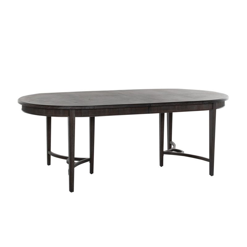 Whitlock Extendable Solid Wood Dining Table, Cerused Forest Black