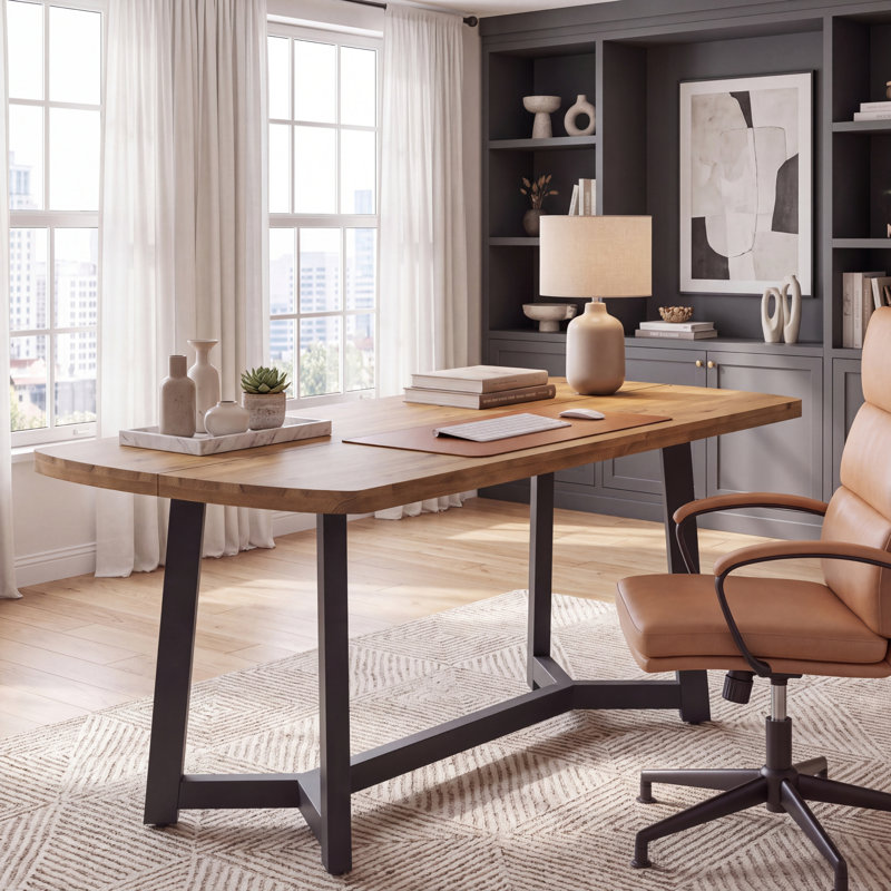 Solid Wood Executive Desk