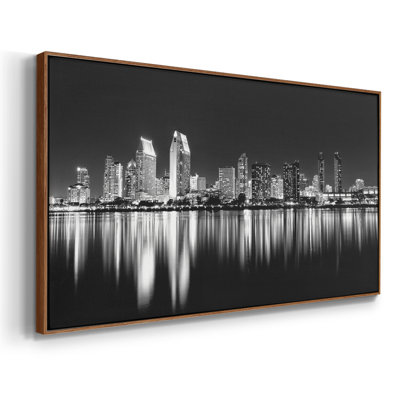 San Diego Lights- Toile tendue avec châssis tendue, prête à être accrochée