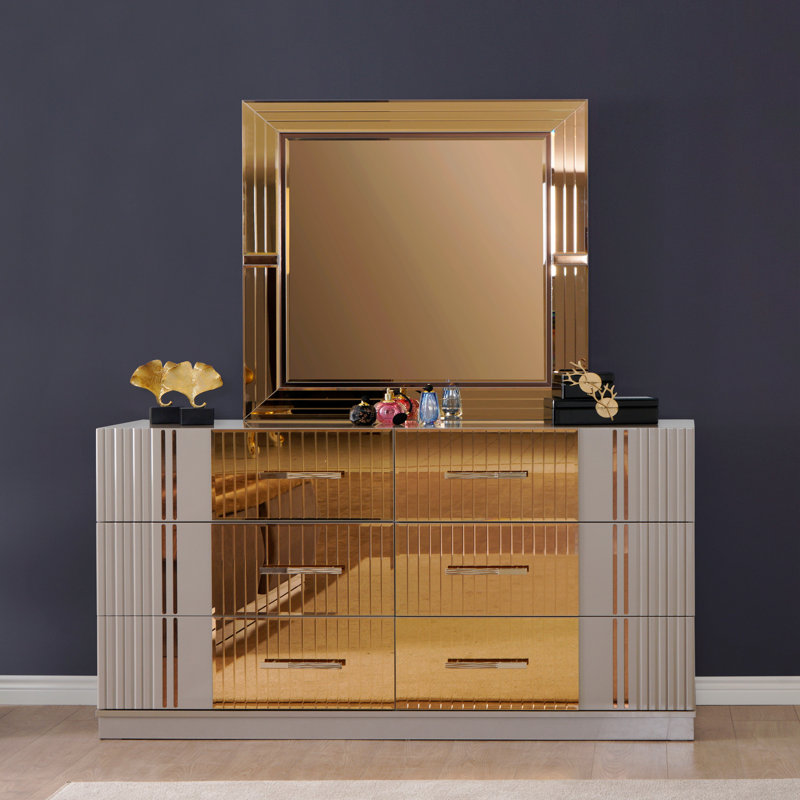 Commode 6 tiroirs en bois