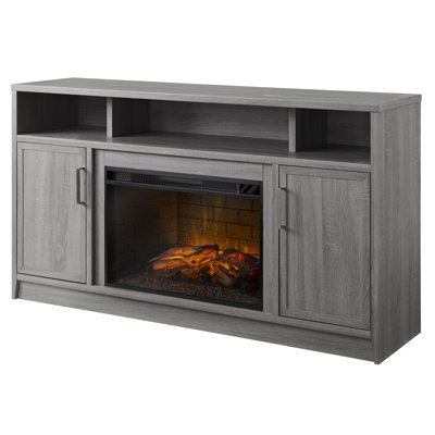 Brooklyn TV Stand for TVs up to 65" with  Electric Fireplace Included