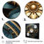 Or et bleu sarcelle, fleurs 3D, phoque ancien I, reproduction d'art sur toile-399750122-399750035