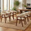 Fauteuil Krmia en cuir entièrement assemblé (ensemble de 6), chaises de salle à manger modernes avec pieds en bois massif