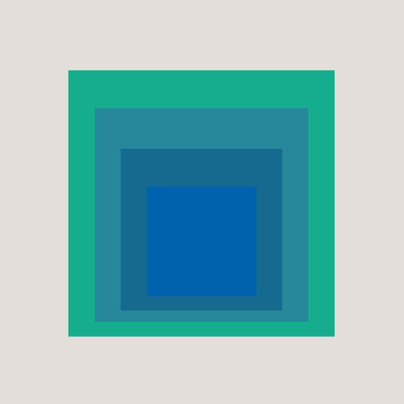 Square Series Blue par Yaffa G, H 31 po x l 31 po, Toile tendue