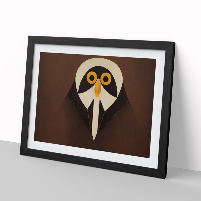 Dazzling Abstract Bird - Framed Print, Black, 25cm H x 34cm W x 2cm D