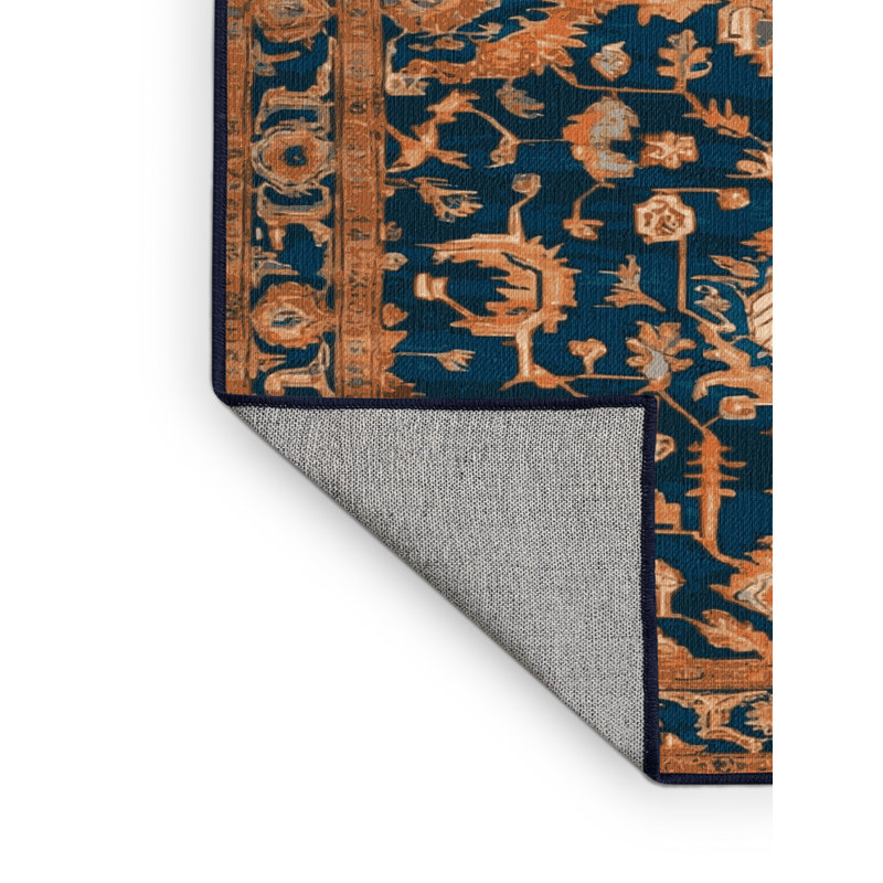Machine Washable Turkish Gray Area Rug, Square 5'