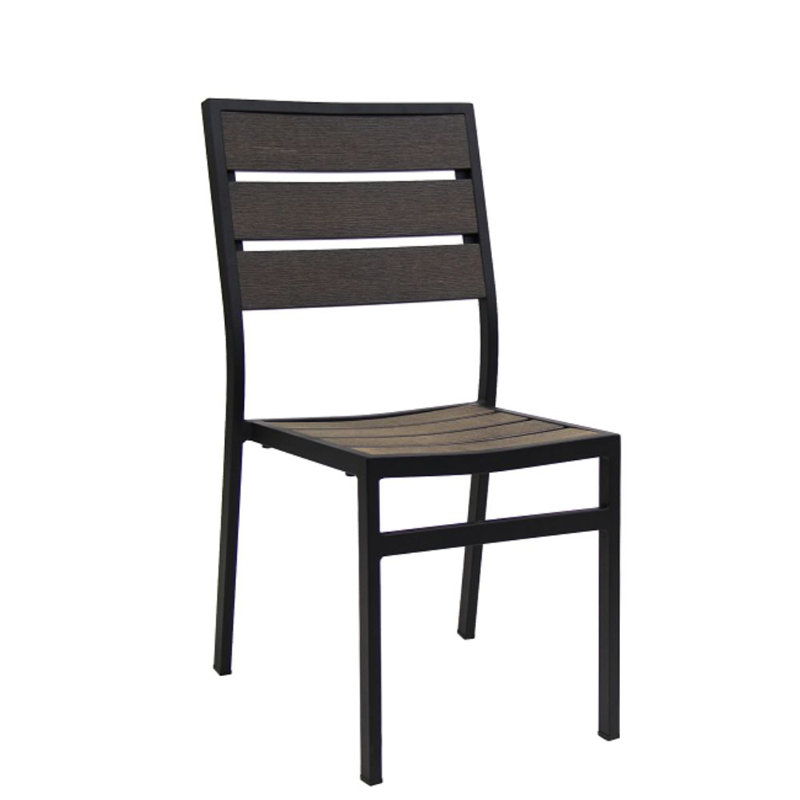 Patio Dining Side Chair, Black