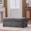 Repose-pieds carré de 46 po de large avec repose-pieds carré en métal noir-667621335