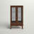 Kleinschmidt Curio Cabinet Lighted Curio Display Cabinet with Adjustable Shelves, Tempered Glass Doors and Mirrored Back Panel-1504580713