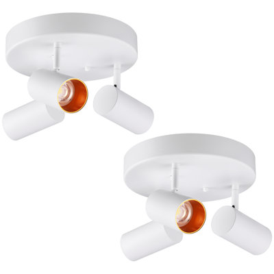 3-Head Dimmable LED Ceiling Spotlight with Adjustable Directional Heads
