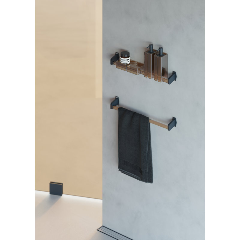Swett 1 Towel Rail, Black/Bronze