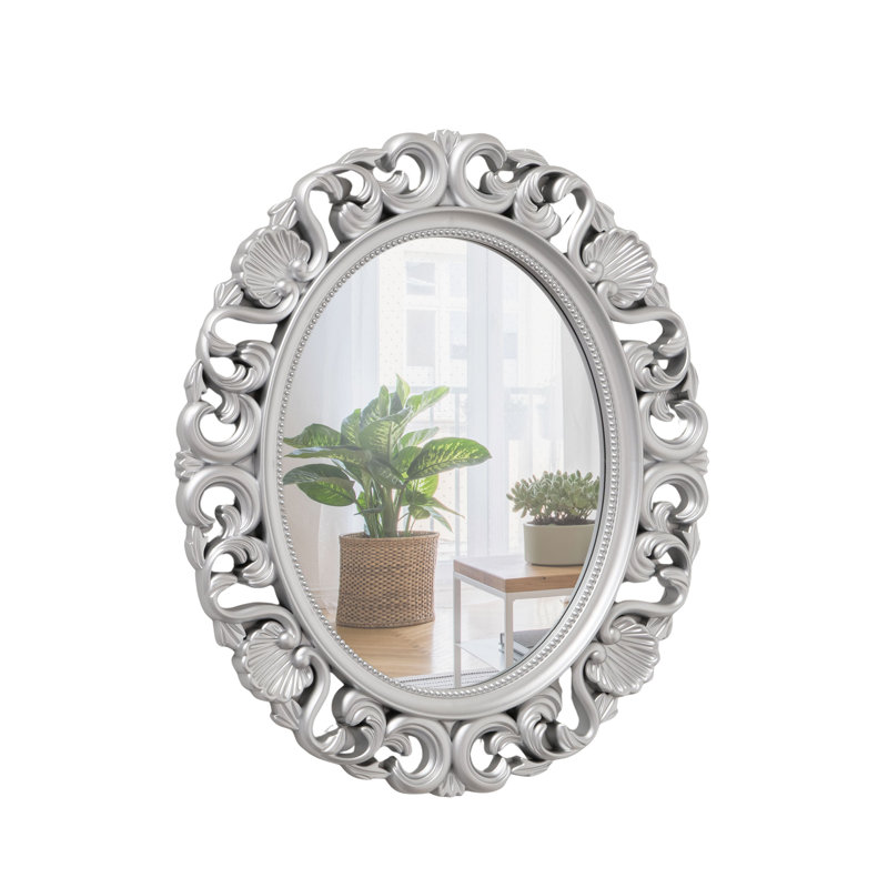 Miroir mural 14,5 po, Argent argent