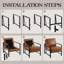 Chaise d'appoint rembourrée avec accoudoirs en métal Modern-623417246