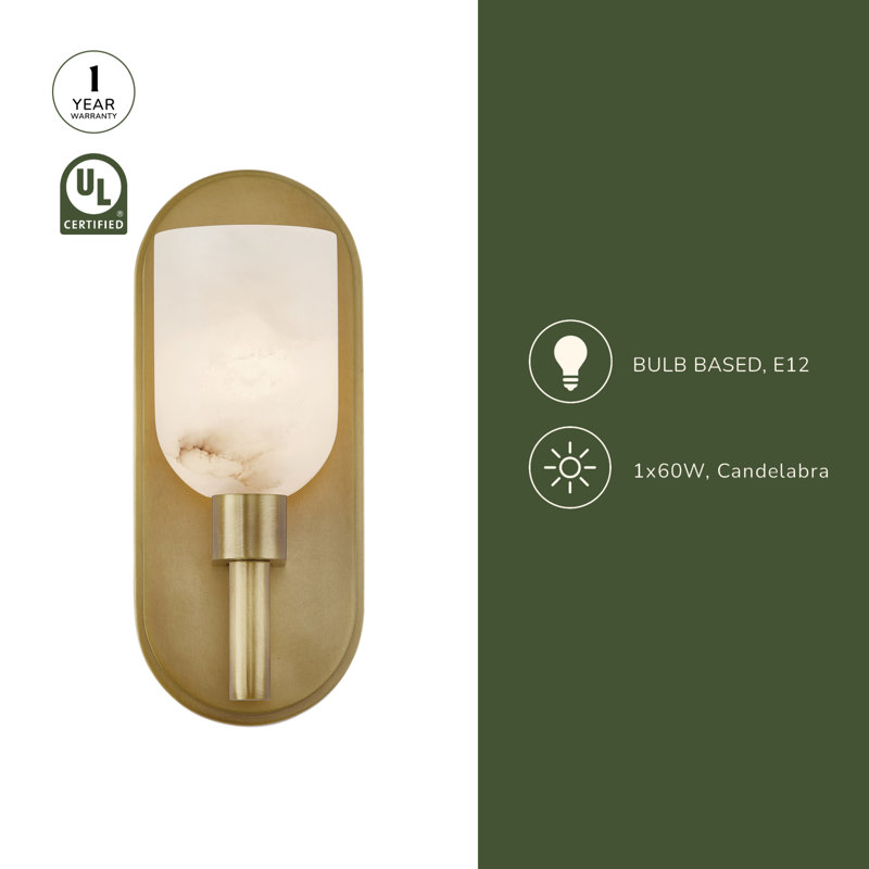 Lucian 1 - Light Bath Sconce, Clear Crystal/Polished Nickel