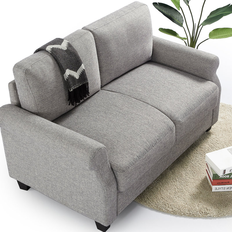 Scotia Upholstered 59'' Loveseat, Soft Gray