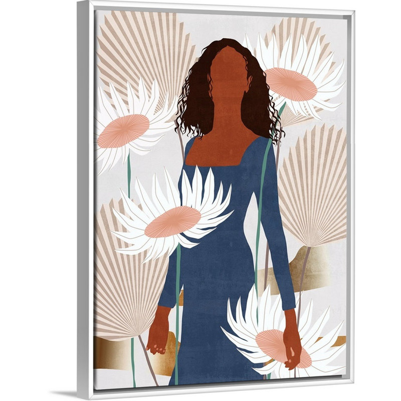 «Sun Kissed Woman I» par Melissa Wang - reproduction d'art, Toile blanche encadrée, 42" H x 32" W x 1.75" D
