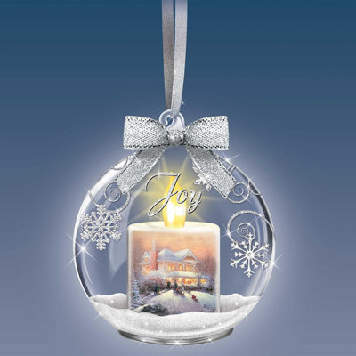 Ornement en verre Thomas Kinkade Joy